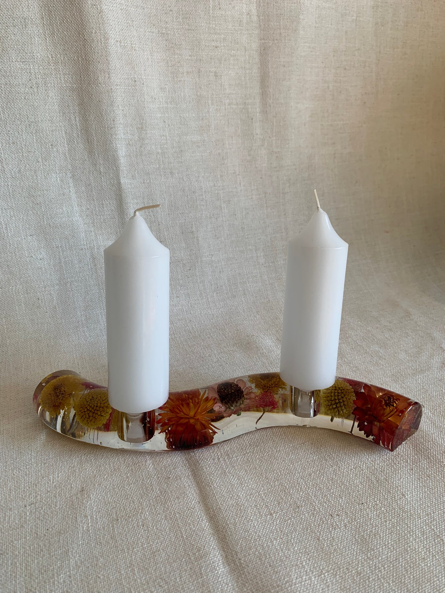 Bright Floral Candle Holder